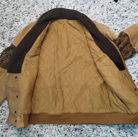 Vintage Navajo Bomber Jacke Genuine Suede - Picture 7 of 11